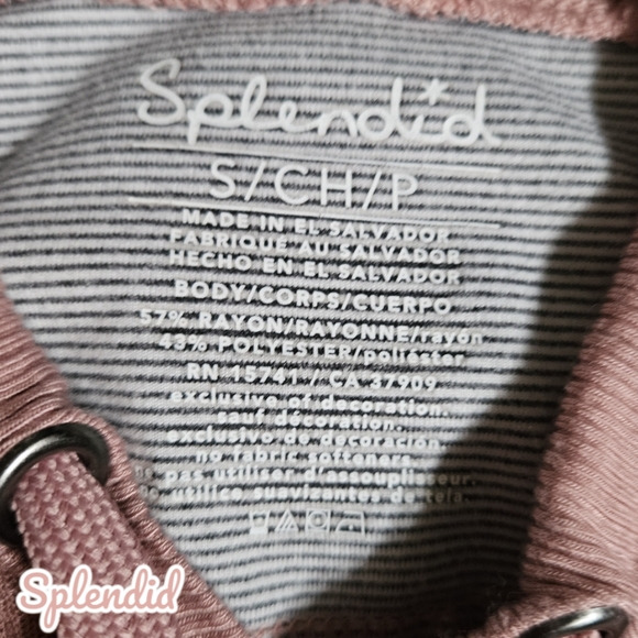 Splendid Pink Cropped Hoodie - Picture 6 of 6